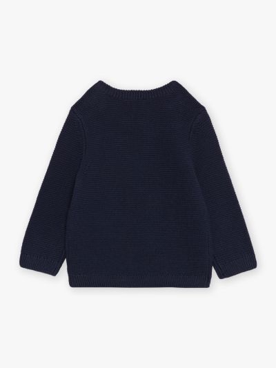 Плетен пуловер с мотив GAFICTOR 