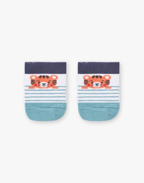Къси чорапи с принт тигрова муцунка