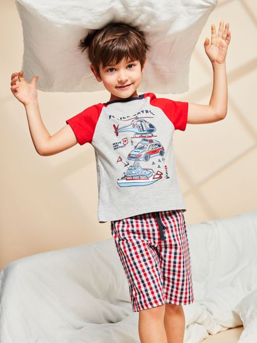 Пижама от памук с десен и мотив  FLOPOLAGE 