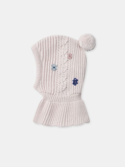 ПЛЕТЕНА ШАПКА ЗА БЕБЕ МОМИЧЕ