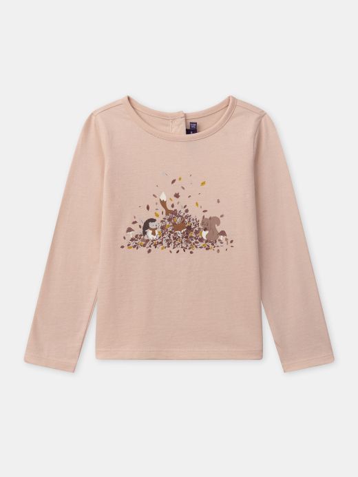 БЛУЗА ОТ ПАМУК С МОТИВ ЗА МОМИЧЕ