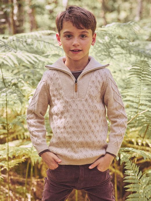 ПУЛОВЕР ЗА МОМЧЕ ОТ РЕЛЕФНА ПЛЕТКА