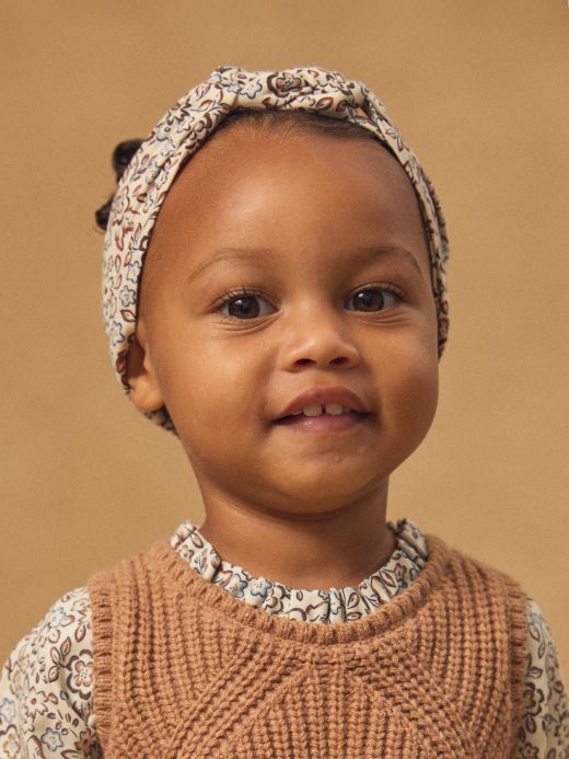 ЛЕНТА ЗА КОСА С ФЛОРАЛЕН ДЕСЕН ЗА БЕБЕ МОМИЧЕ