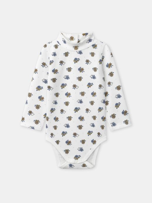 БОДИ С ФЛОРАЛЕН ДЕСЕН ЗА БЕБЕ МОМИЧЕ 