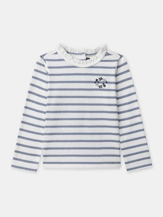 ДЕТСКА БЛУЗА С ДЕСЕН И БРОДЕРИЯ ЗА МОМИЧЕ