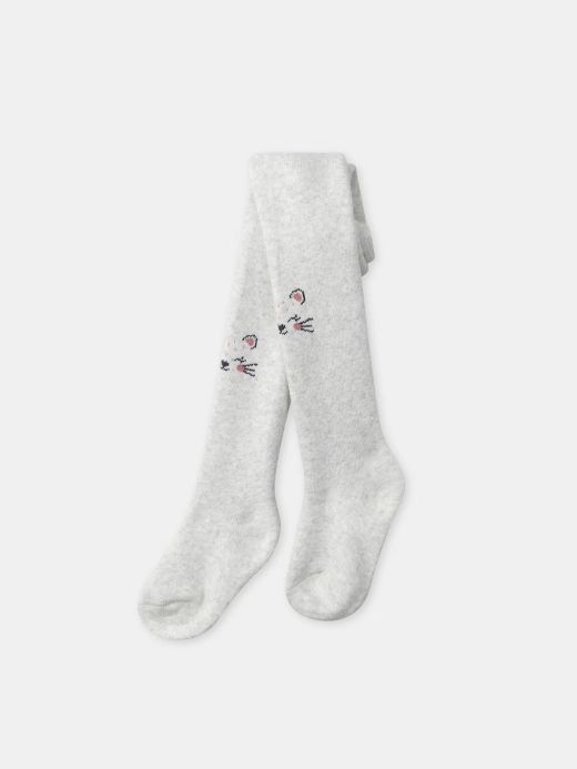 Сиви чорапогащи за бебе момиче