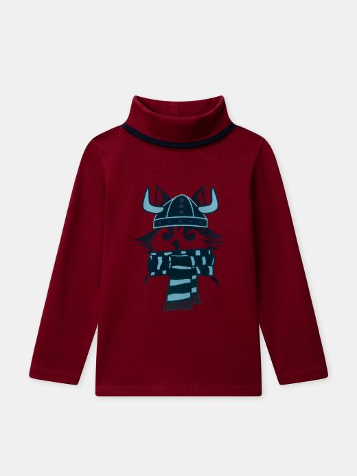 Момчешка екрю блуза с дълъг ръкав