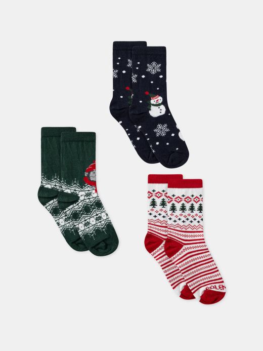 Комплект от 3 чифта коледни чорапи за момче