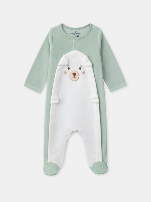 ЗЕЛЕН БЕБЕШКИ ГАЩЕРИЗОН С ЛИЦЕ НА КУЧЕ ЗА МОМЧЕ