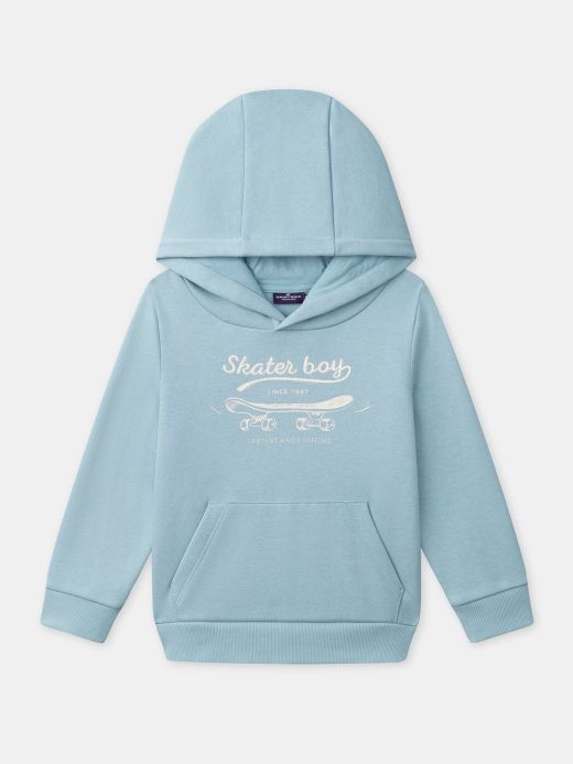 СИН СУИТШЪРТ С КАЧУЛКА ЗА МОМЧЕ