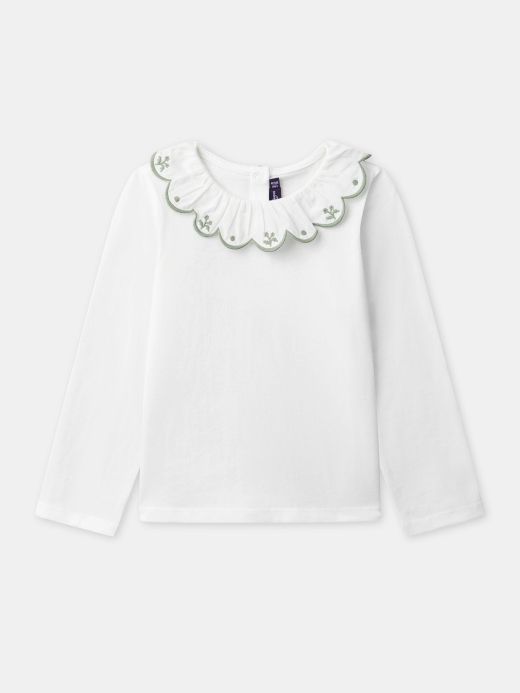 БЛУЗА С ЯКА И ДЪЛЪГ РЪКАВ ЗА МОМИЧЕТА