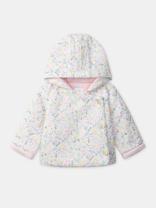 ЯКЕ С КАЧУЛКА С ФЛОРАЛЕН ПРИНТ ЗА НОВОРОДЕНО МОМИЧЕ