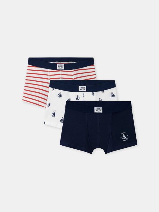 КОМПЛЕКТ ОТ 3 БРОЯ ДЕТСКИ БОКСЕРИ В ТЪМНОСИН ЦВЯТ ЗА МОМЧЕ