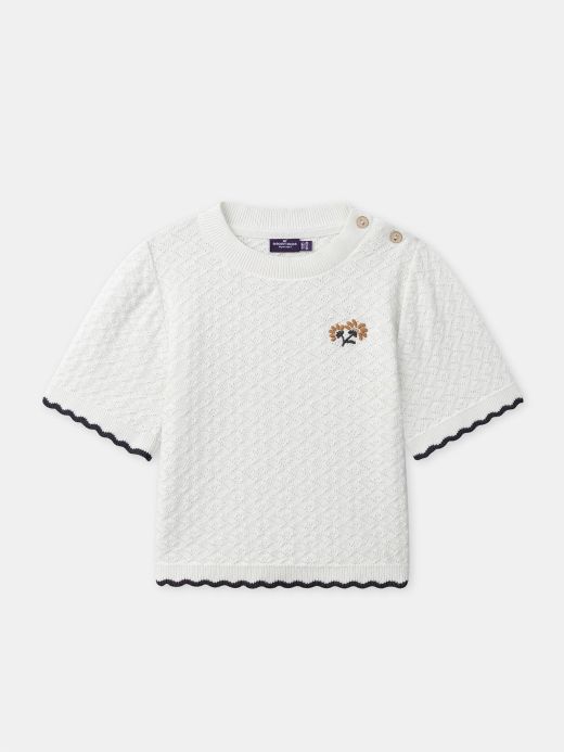 ТЕНИСКА ОТ ПЛЕТЕНА МАТЕРИЯ ЗА МОМИЧЕ