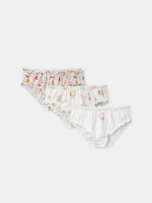 КОМПЛЕКТ ОТ 3 БРОЯ ДЕТСКИ БИКИНИ С КЪДРИ ЗА МОМИЧЕ