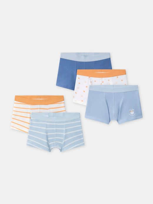 КОМПЛЕКТ ОТ 5 БРОЯ ДЕТСКИ БОКСЕРИ С ТЕНИС МОТИВ ЗА МОМЧЕ