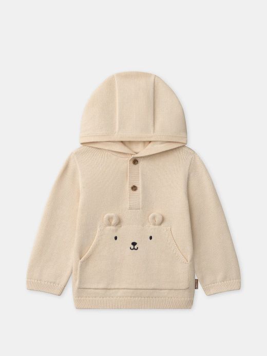 БЕЖОВ СУИЧЪР С КАЧУЛКА ЗА БЕБЕ МОМЧЕ