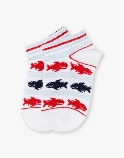 Къси чорапи с принт акула