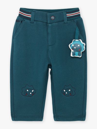Синьо-зелени панталони с Динозавър 21H1BG91PAN
