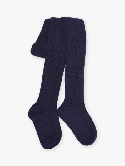 Плетени чорапогаши в тъмносин цвят  22E4PFF3COL