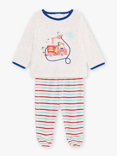 Плюшена пижама Пожарникари за бебе момче CEFLORENT