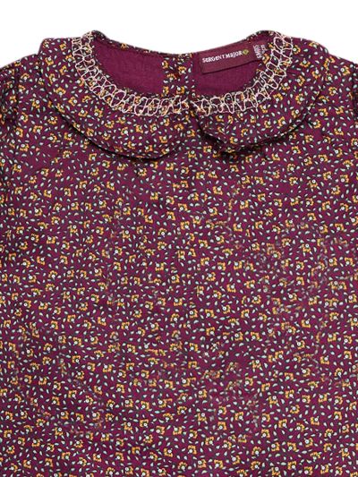 Блуза  с яка в цвят касис   CAINES