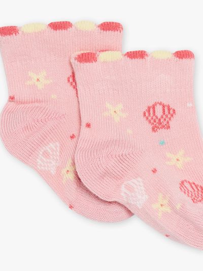 Розови чорапи с морски мотиви CASHARON 