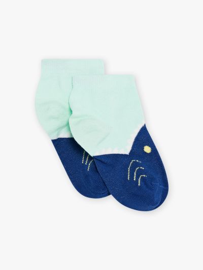 Тюркоазени чорапи с мотив акула COCRAGE