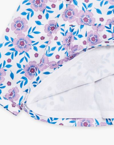 Блуза от сатениран памук  на цветя DAALEXIA 