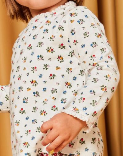 Боди -блуза с флорален принт DAELENA 