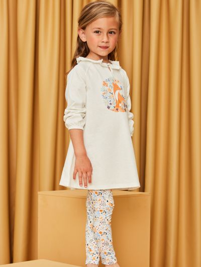 Пижама от памук с десен на цвятя DOUNAETTE 