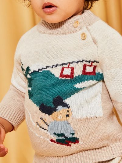 Плетен пуловер с мотив DAPERRIN 