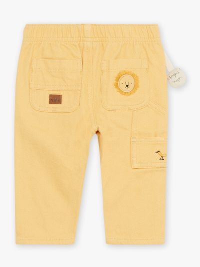 Панталон от кепър в жълт цвят FAAKER 