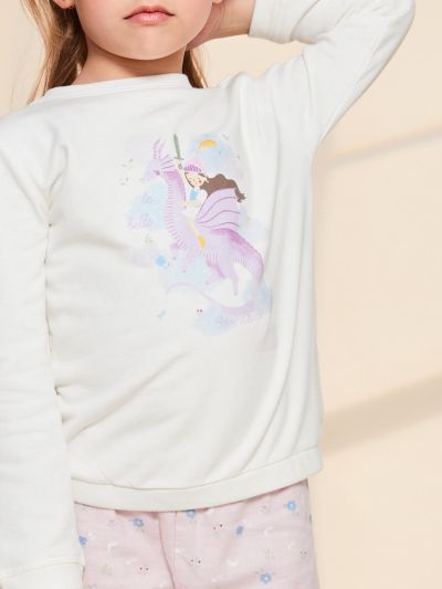Пижама от памук с драконов мотив  FLOVETTE 