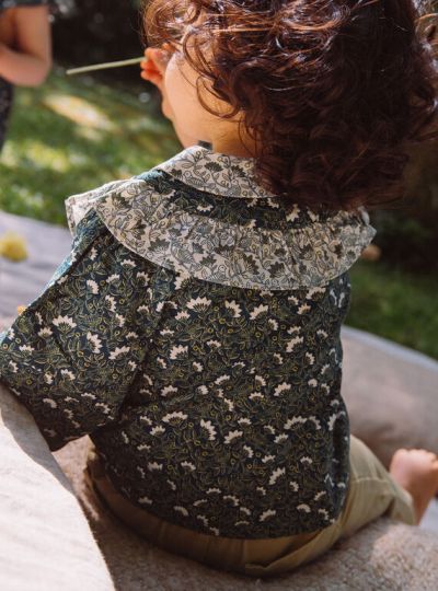 Блуза от кепър с флорален десен GACELIA 