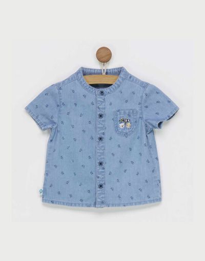 Синя дънкова риза за бебе момче 19E1BGD1CHM