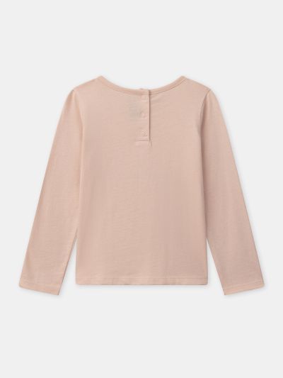 БЛУЗА ОТ ПАМУК С МОТИВ ЗА МОМИЧЕ