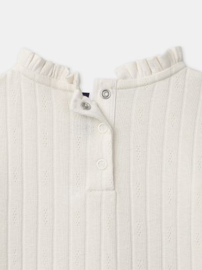 БЛУЗА С ЕЛЕГАНТНА БРОДЕРИЯ ЗА МОМИЧЕ