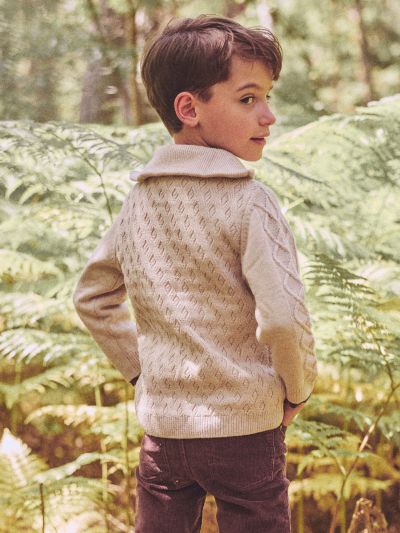 ПУЛОВЕР ЗА МОМЧЕ ОТ РЕЛЕФНА ПЛЕТКА