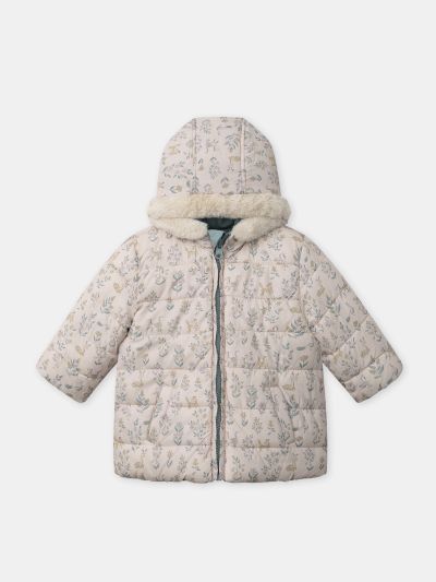 ДВУЛИЦЕВО ЯКЕ С КАЧУЛКА  ЗА БЕБЕ МОМИЧЕ