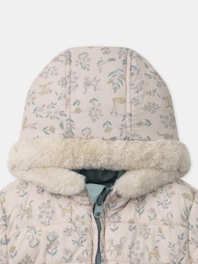 ДВУЛИЦЕВО ЯКЕ С КАЧУЛКА  ЗА БЕБЕ МОМИЧЕ