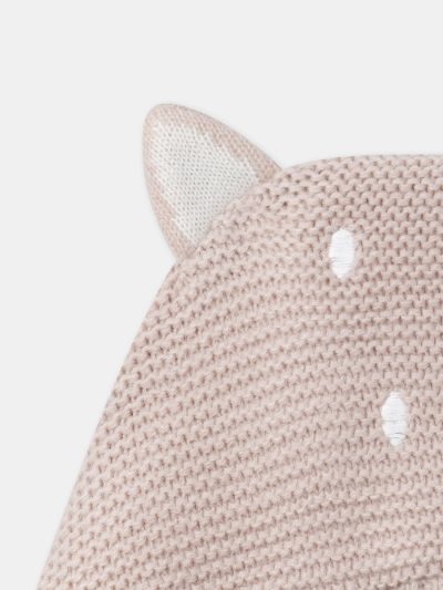 ПЛЕТЕНА ШАПКА ЗА БЕБЕ МОМИЧЕ