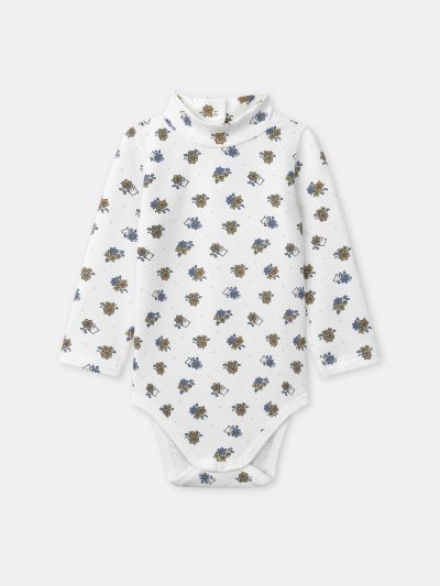 БОДИ С ФЛОРАЛЕН ДЕСЕН ЗА БЕБЕ МОМИЧЕ 