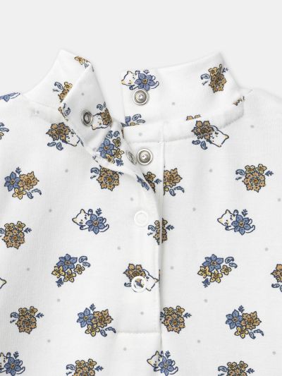 БОДИ С ФЛОРАЛЕН ДЕСЕН ЗА БЕБЕ МОМИЧЕ 