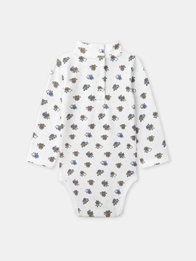 БОДИ С ФЛОРАЛЕН ДЕСЕН ЗА БЕБЕ МОМИЧЕ 