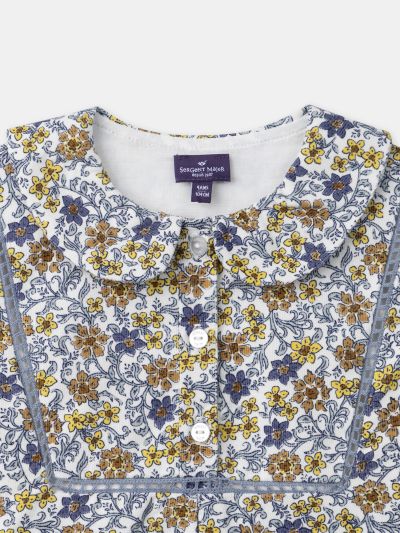 ДЕТСКА  БЛУЗА С ФЛОРАЛЕН ДЕСЕН ЗА МОМИЧЕ