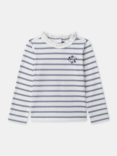 ДЕТСКА БЛУЗА С ДЕСЕН И БРОДЕРИЯ ЗА МОМИЧЕ