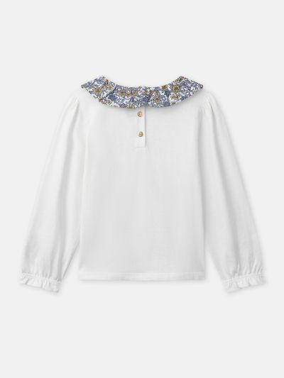 БЛУЗА С ВОЛАН ЗА МОМИЧЕ  