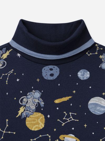 БЛУЗА ОТ ПАМУК С ПОЛО ЯКА И ДЕСЕН ЗА МОМЧЕ 