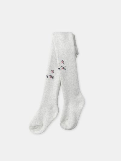 Сиви чорапогащи за бебе момиче